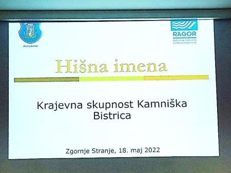 Stara hišna imena v Krajevni skupnosti Kamniška Bistrica (1)